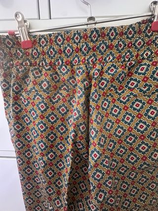 Pantalones seda Massimo Dutti multicolor