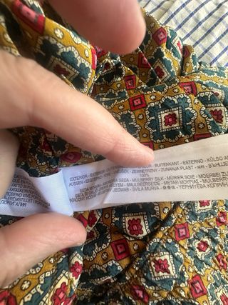 Pantalones seda Massimo Dutti multicolor