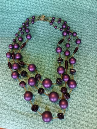 Collana vintage viola perle ametiste