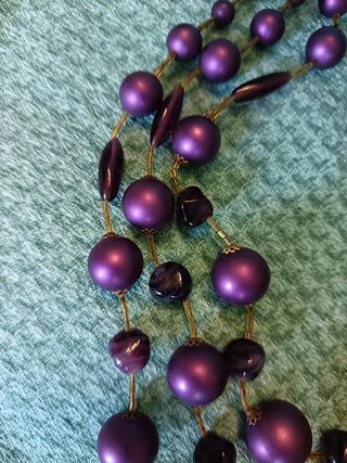 Collana vintage viola perle ametiste