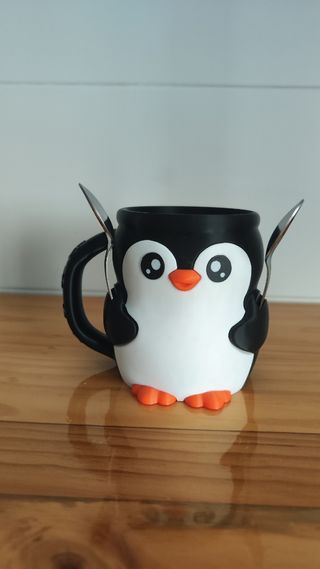 Vaso de pingüino 3D: ideal para compartir helados