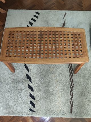 Mesa y 2 sillas de madera de teca - jardín