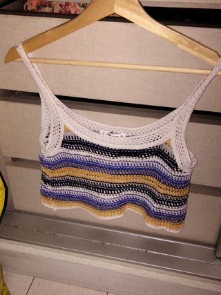 Top crochet multicolor