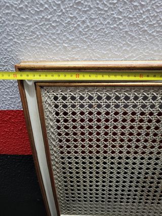 Cabezal cama 90 - mimbre y madera