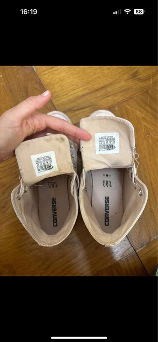Converse Chuck Taylor altas beige/rosa