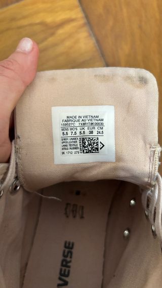Converse Chuck Taylor altas beige/rosa