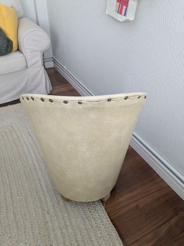 Butaca vintage beige/blanco crema
