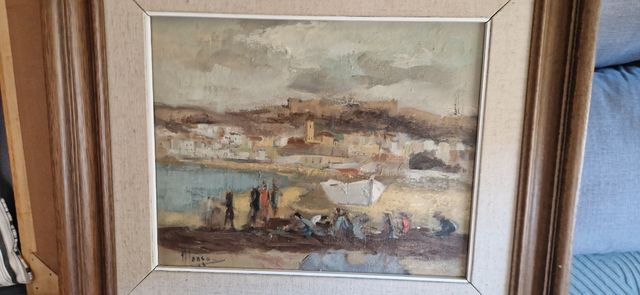 Pintura al óleo Alonso: paisaje costero