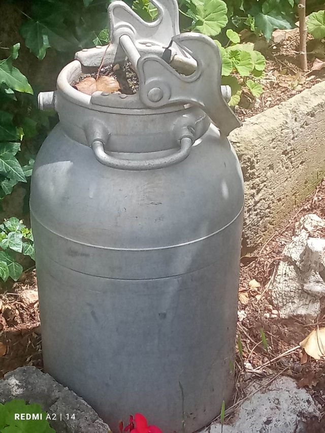 Bidone Latte Vintage Alluminio