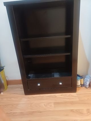 Mueble recibidor negro - Estantería