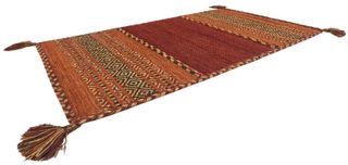 110x60 CM KILIM Lavabile In LAVATRICE Colore Rosso
