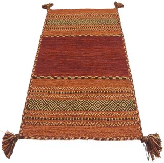 110x60 CM KILIM Lavabile In LAVATRICE Colore Rosso