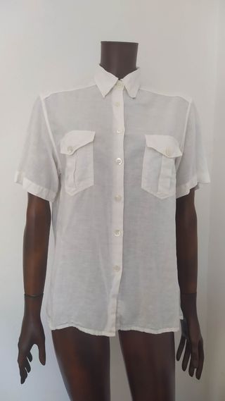 Camicia Cotone Vintage Bianca