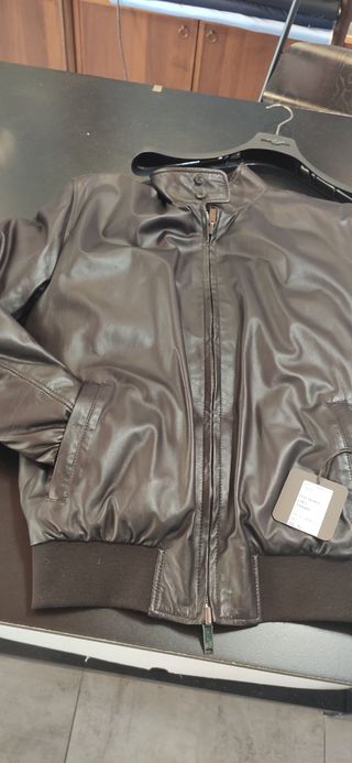 Giacca Pelle Marrone Reversibile