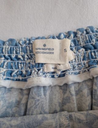 Falda larga Springfield azul