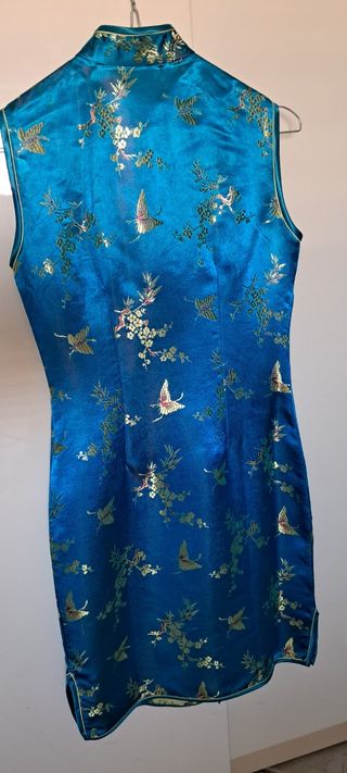 Vestito Cheongsam blu