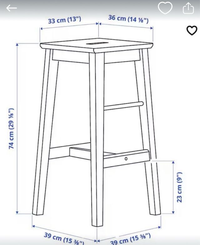 Se vende 2 Taburetes alto Ikea - Madera