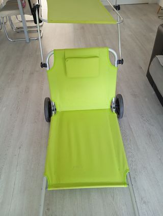Carrello per il trasporto dei lettini da spiaggia