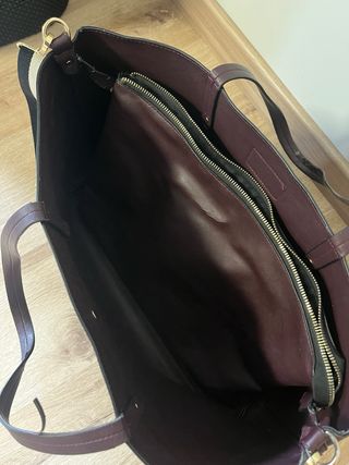 Bolso bandolera color burdeos