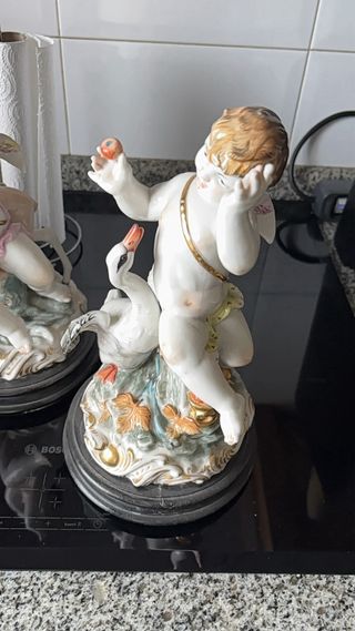 4 Figuras porcelana ángeles antiguos