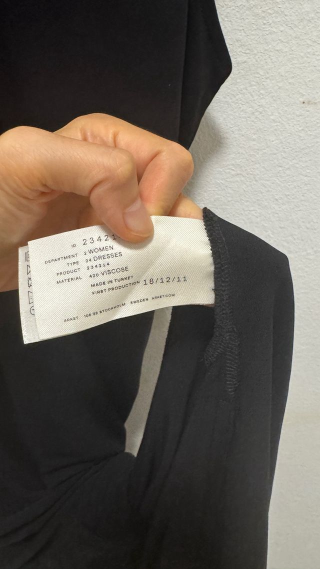 Abito midi Arket nero - nuovo