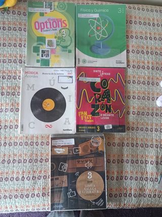 libros 3 eso ISBN en las portadas 