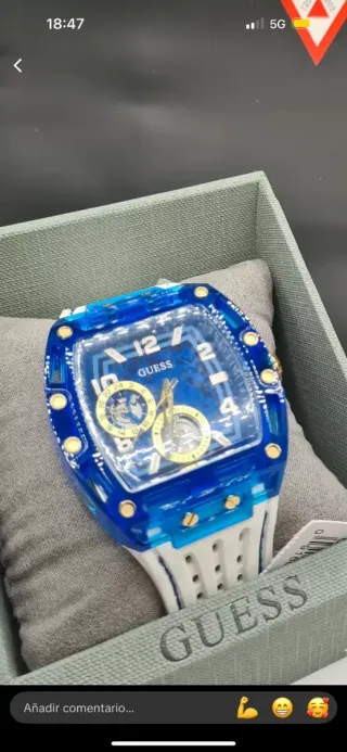 Reloj gues blanco y azul