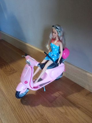 Moto Barbie rosa