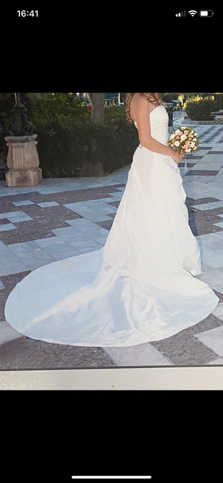 Vestido novia talla 36 pedrería