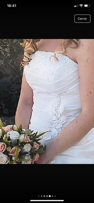 Vestido novia talla 36 pedrería