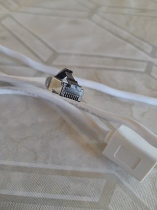 2 Cables Ethernet Cat8 - 1 Blanco, 1 Negro