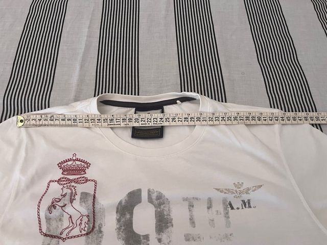 Camiseta blanca Aeronautica Militare Talla L