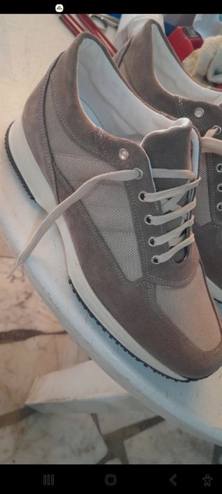 Okan King Scarpe Sportive Pelle Beige/Grigio N°44