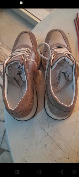 Okan King Scarpe Sportive Pelle Beige/Grigio N°44