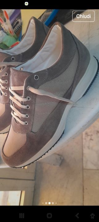 Okan King Scarpe Sportive Pelle Beige/Grigio N°44