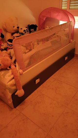 Cama infantil con barreras -  con cajón + leja