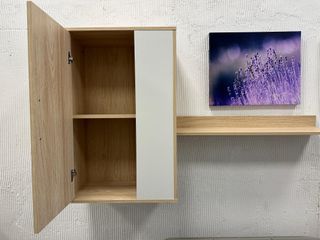 Mueble modular salón - blanco y marrón