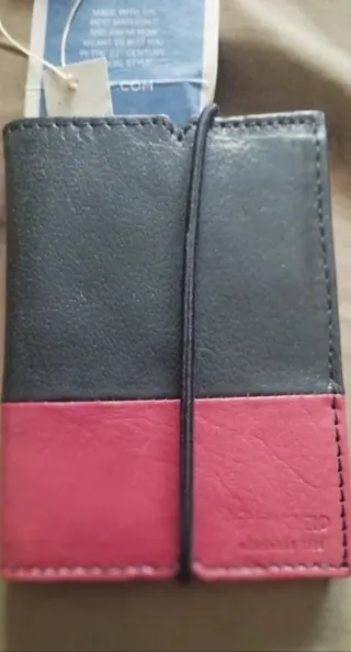 Billeteras Springfield Piel Negra y Roja/Marrón