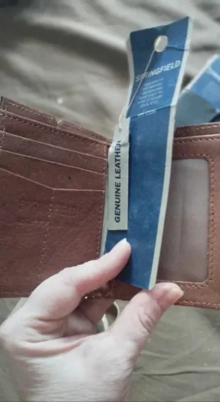 Billeteras Springfield Piel Negra y Roja/Marrón