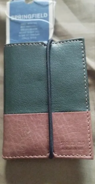 Billeteras Springfield Piel Negra y Roja/Marrón