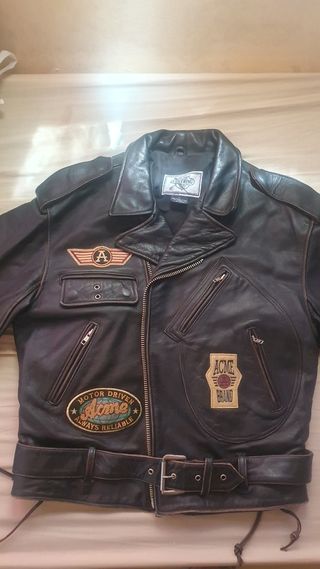 Chaqueta cuero Acme Cycles vintage