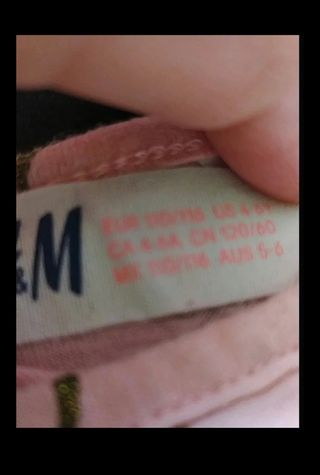Canotta bimba H&M palme rosa 4-6 anni