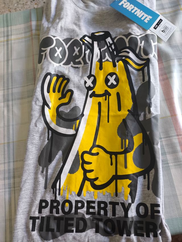 Camiseta Fortnite Gris - Talla M