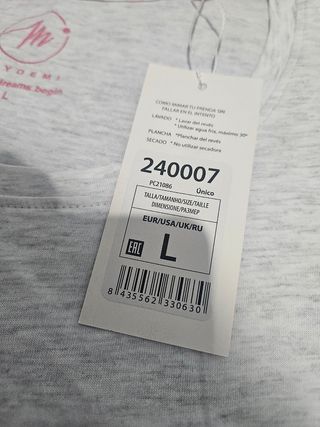 Pijama verano mujer algodón - L
