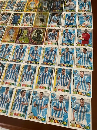 74 cromos Malaga CF sin repetir Adrenalyn
