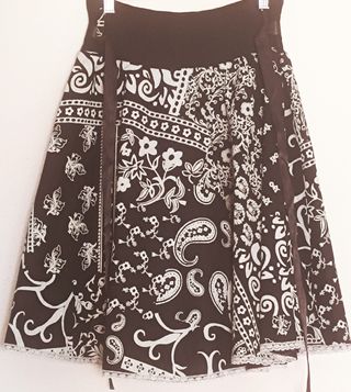 Falda vuelo vintage blanco&negro