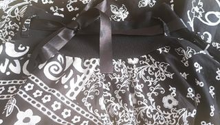 Falda vuelo vintage blanco&negro