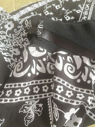 Falda vuelo vintage blanco&negro