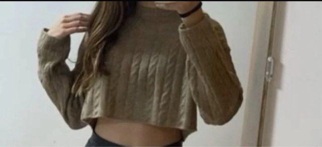 Suéter beige de punto