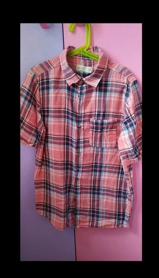 Camicia a quadri rosa bimbo 11-12 anni
